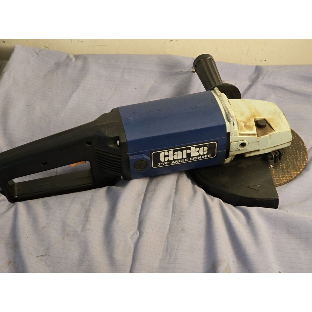 Clarke MT1209 Heavy Duty Angle Grinder 7"/9" - 6500 RPM - Tested & Working